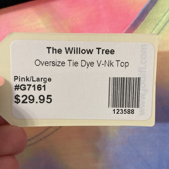 Oversized tie dye v neck top large - Picture 5 of 5